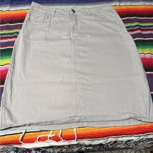 Elegant Light Gray Pencil Skirt